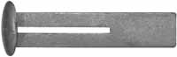 Wedge Key, slotted for capture pin, domed oval slanted head, wax cast steel